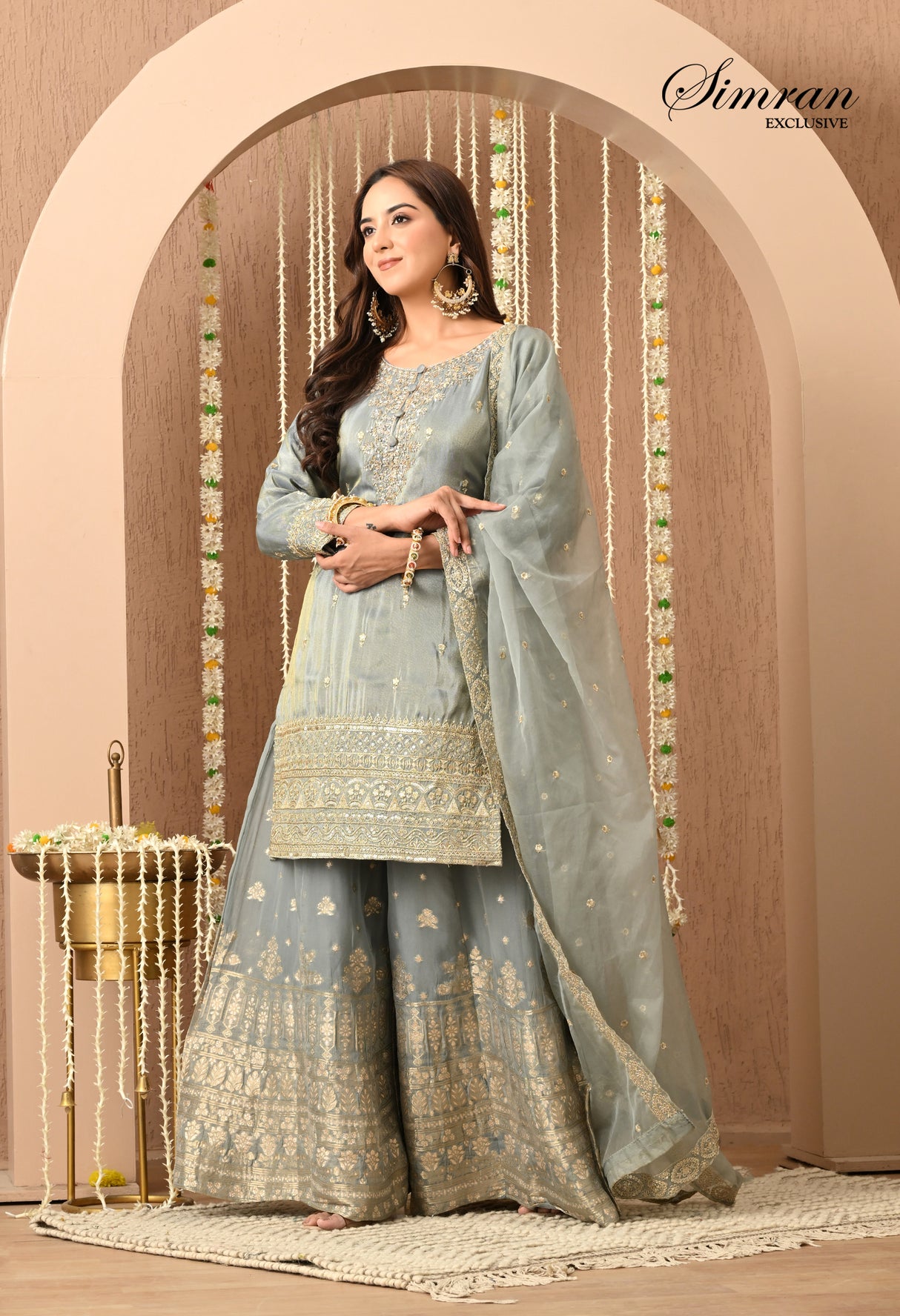 Heer Zari Heavy Work Sharara  Suit