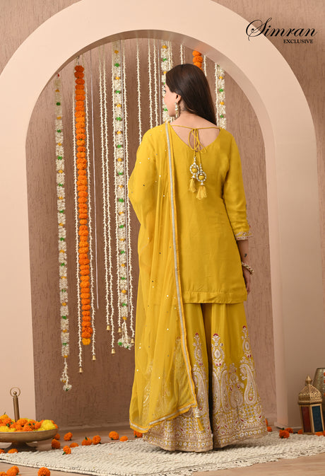 Baraat wala sharara-Yellow