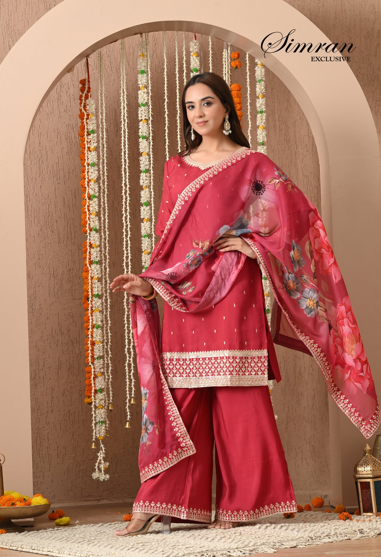 Golden Thread Embroidered suit set