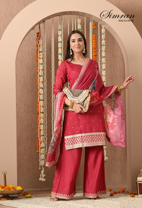 Golden Thread Embroidered suit set