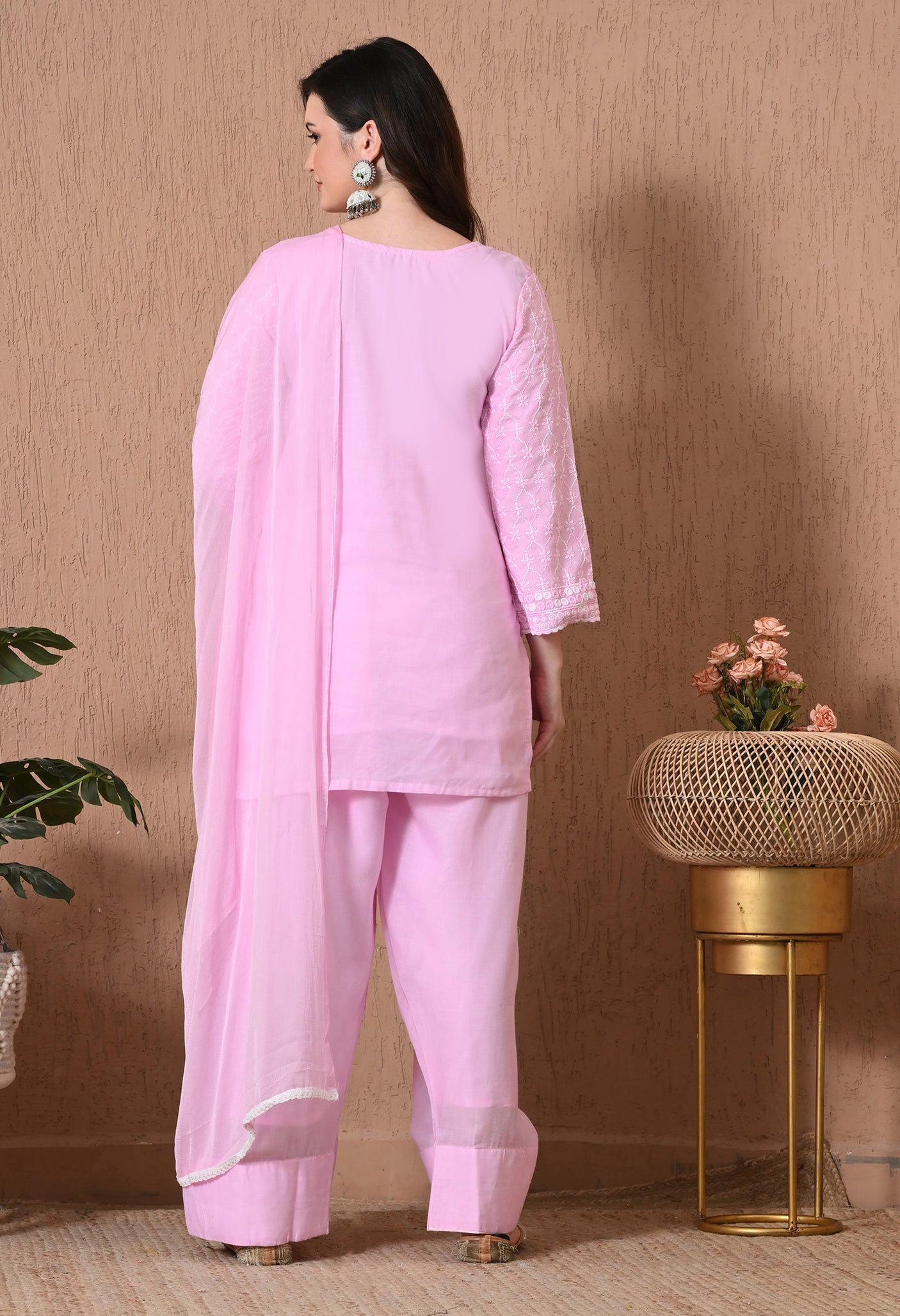 Chikenkari Cotton Farshi Salwar