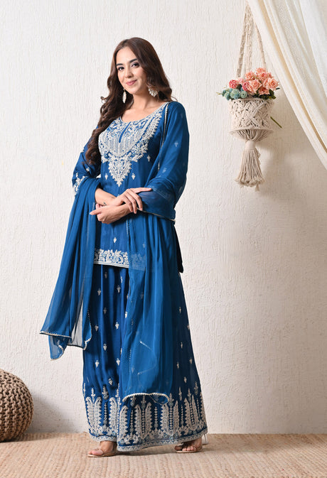 Amber Jaal Sharara Set