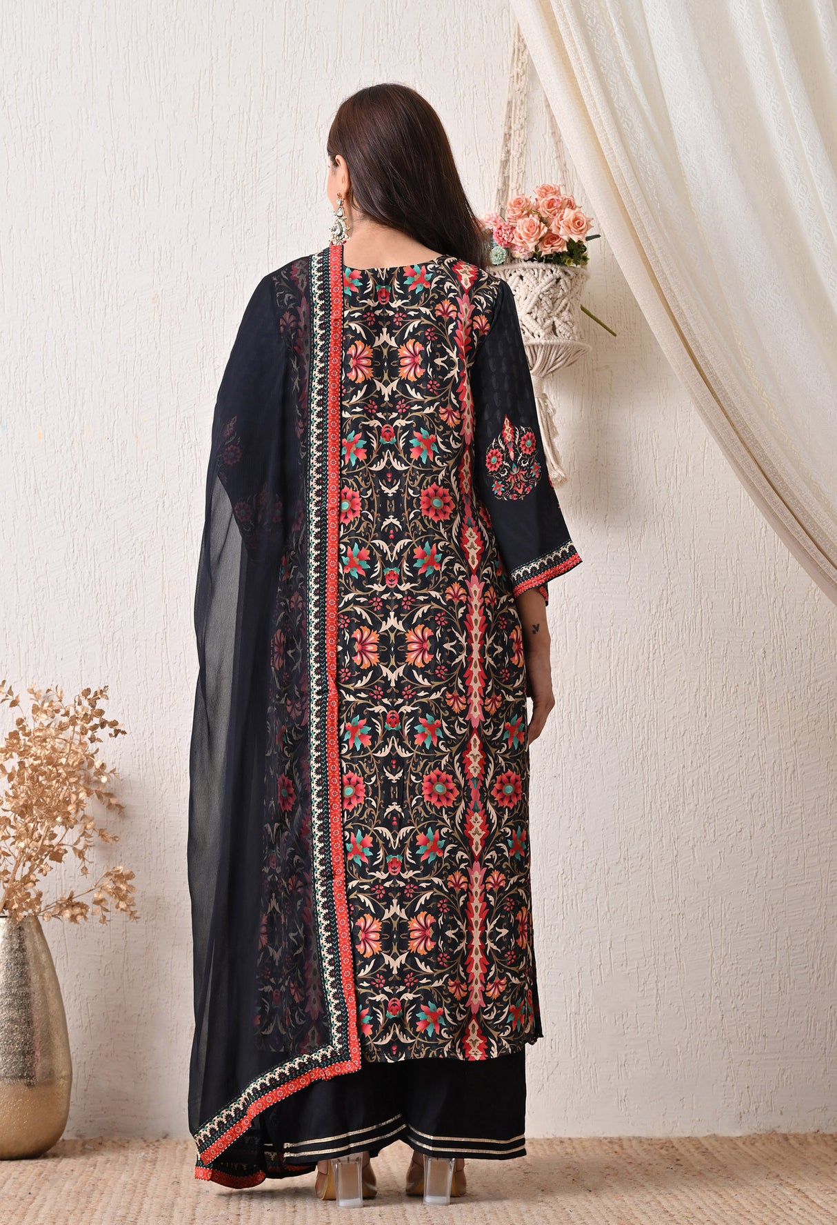 Zareen Midnight Garden Suit
