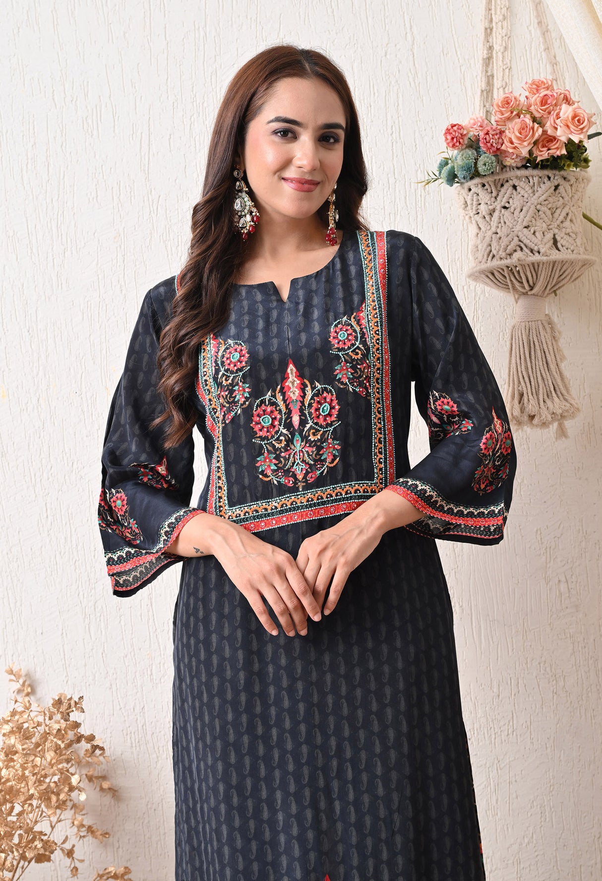 Zareen Midnight Garden Suit