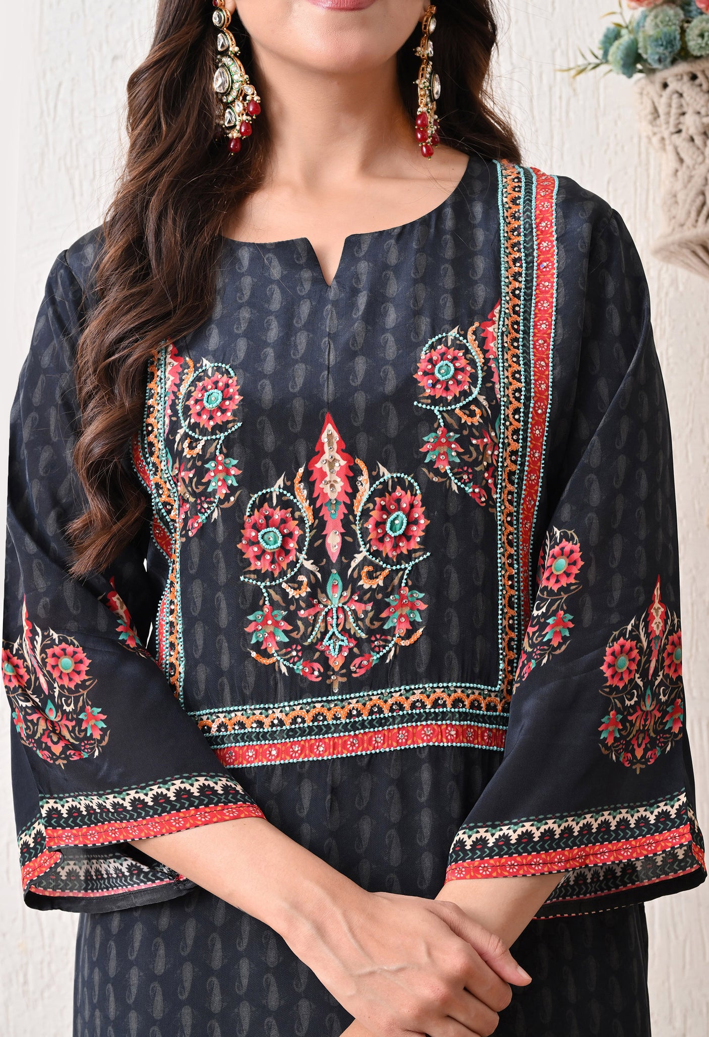 Zareen Midnight Garden Suit