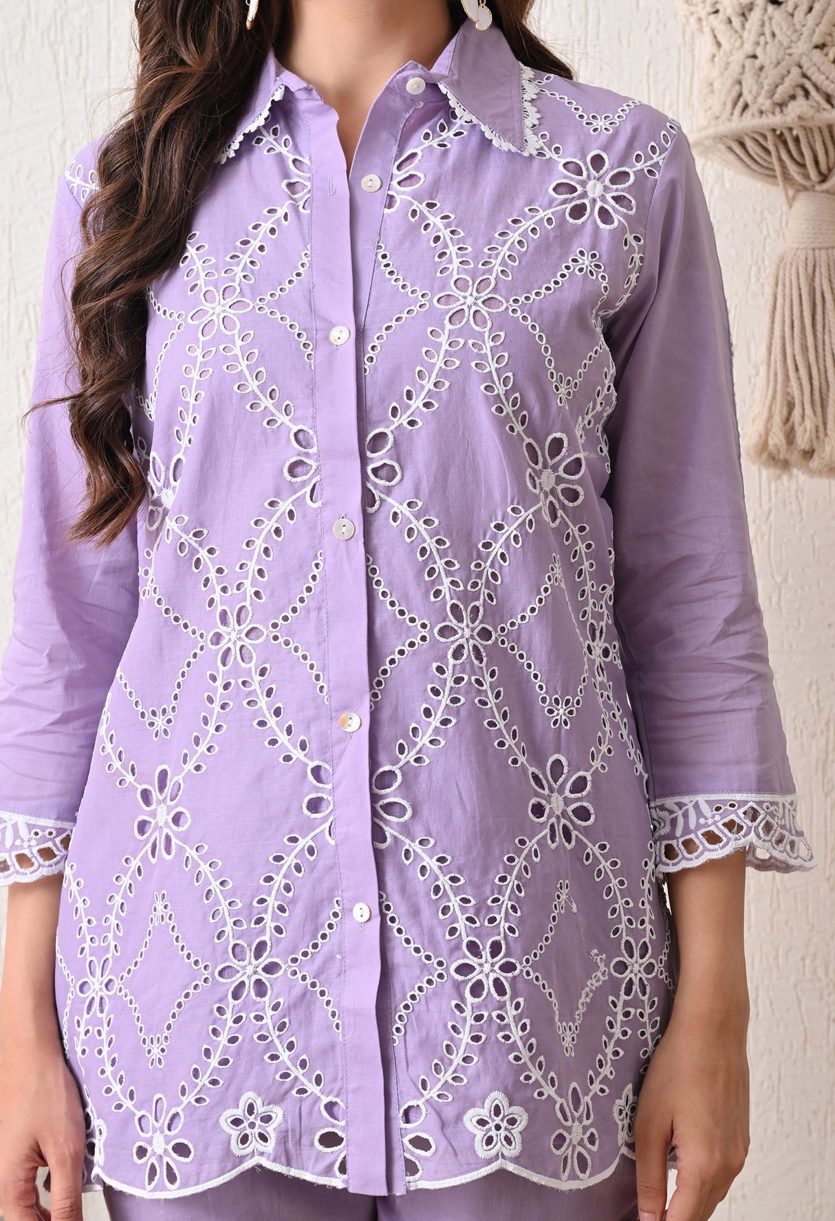 Lilac Lattice Co-ord Set