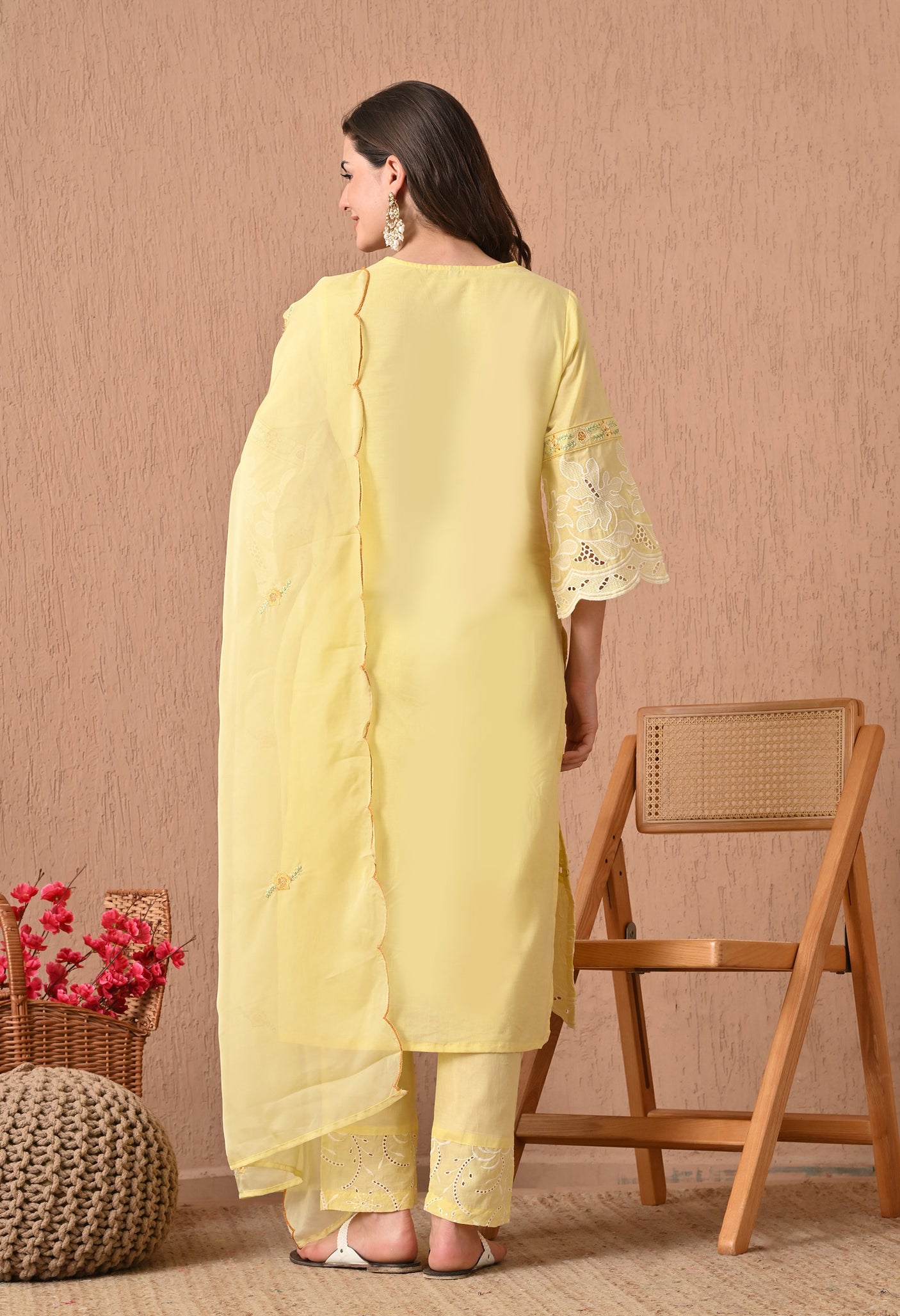 Noori Gulab - Baby Pink Embroidered Grace Set