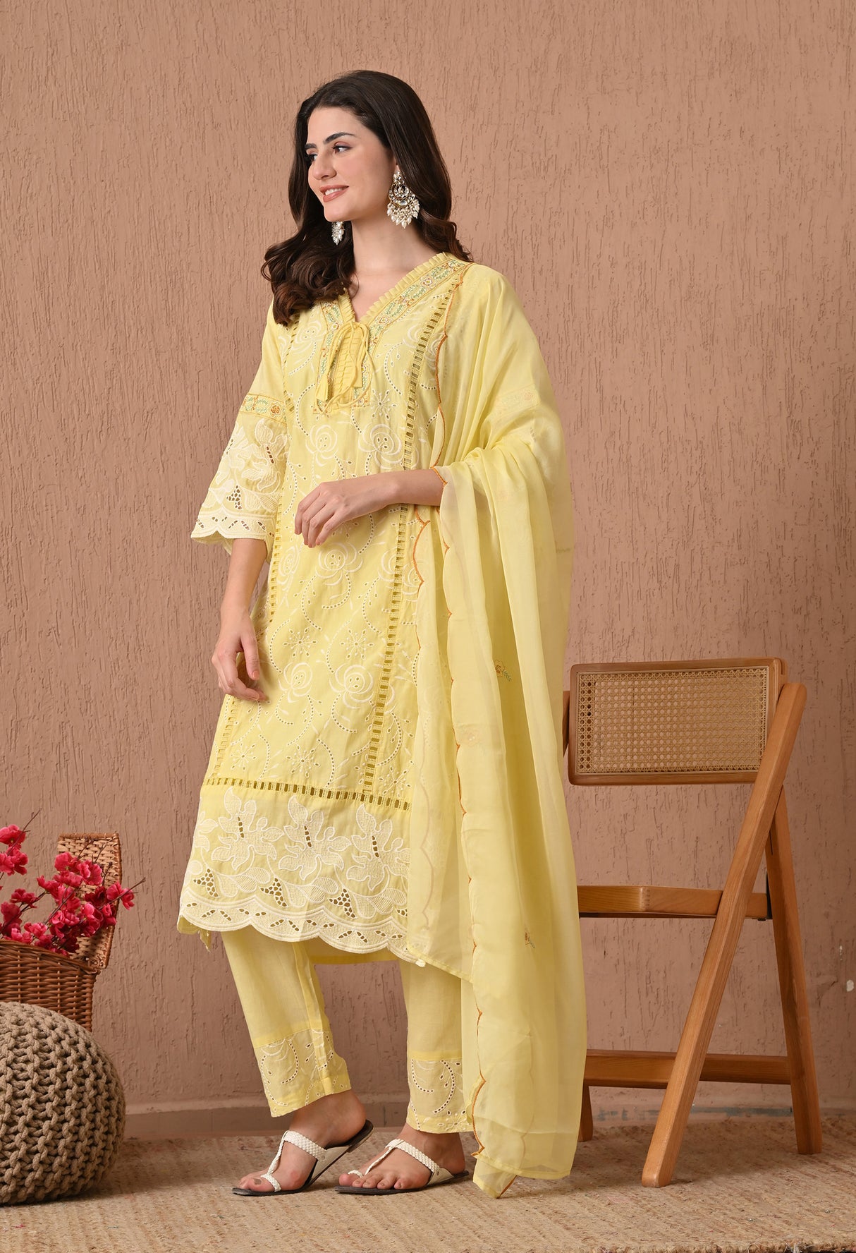 Noori Gulab - Baby Pink Embroidered Grace Set