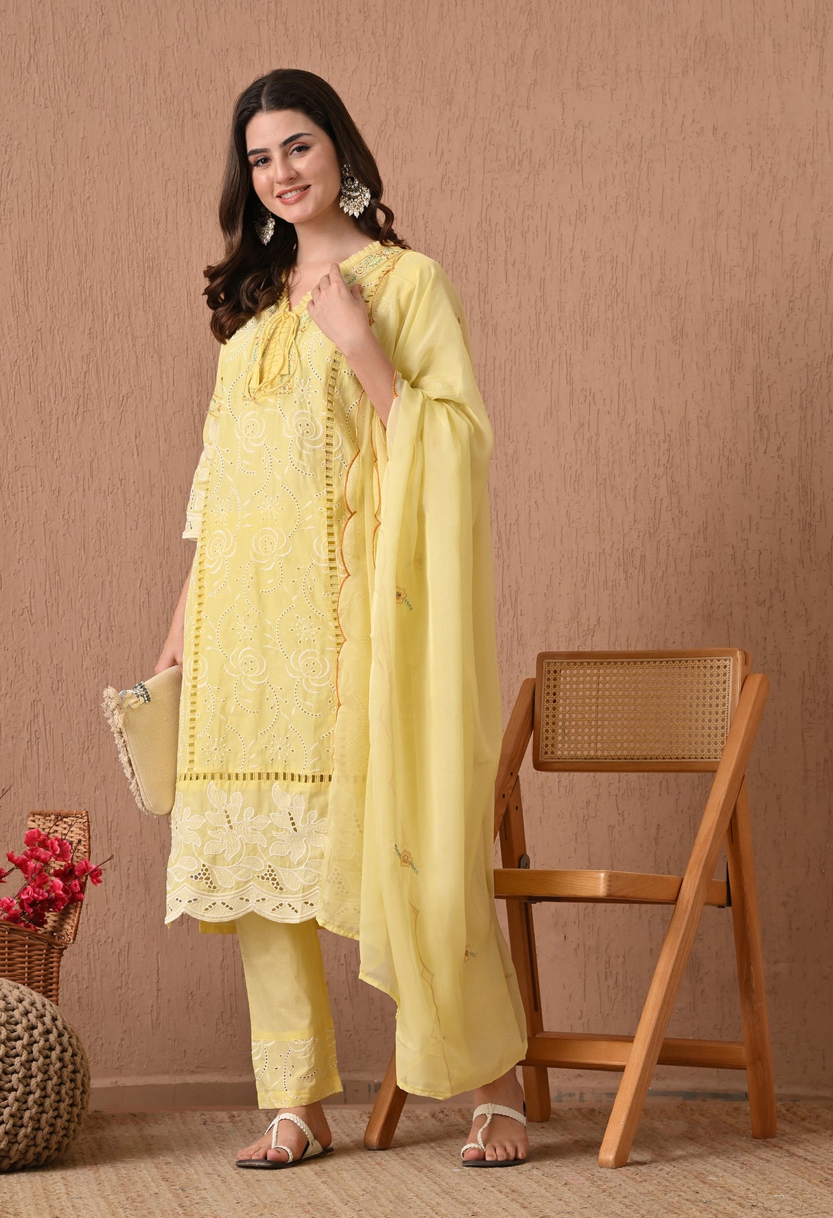 Noori Gulab - Baby Pink Embroidered Grace Set