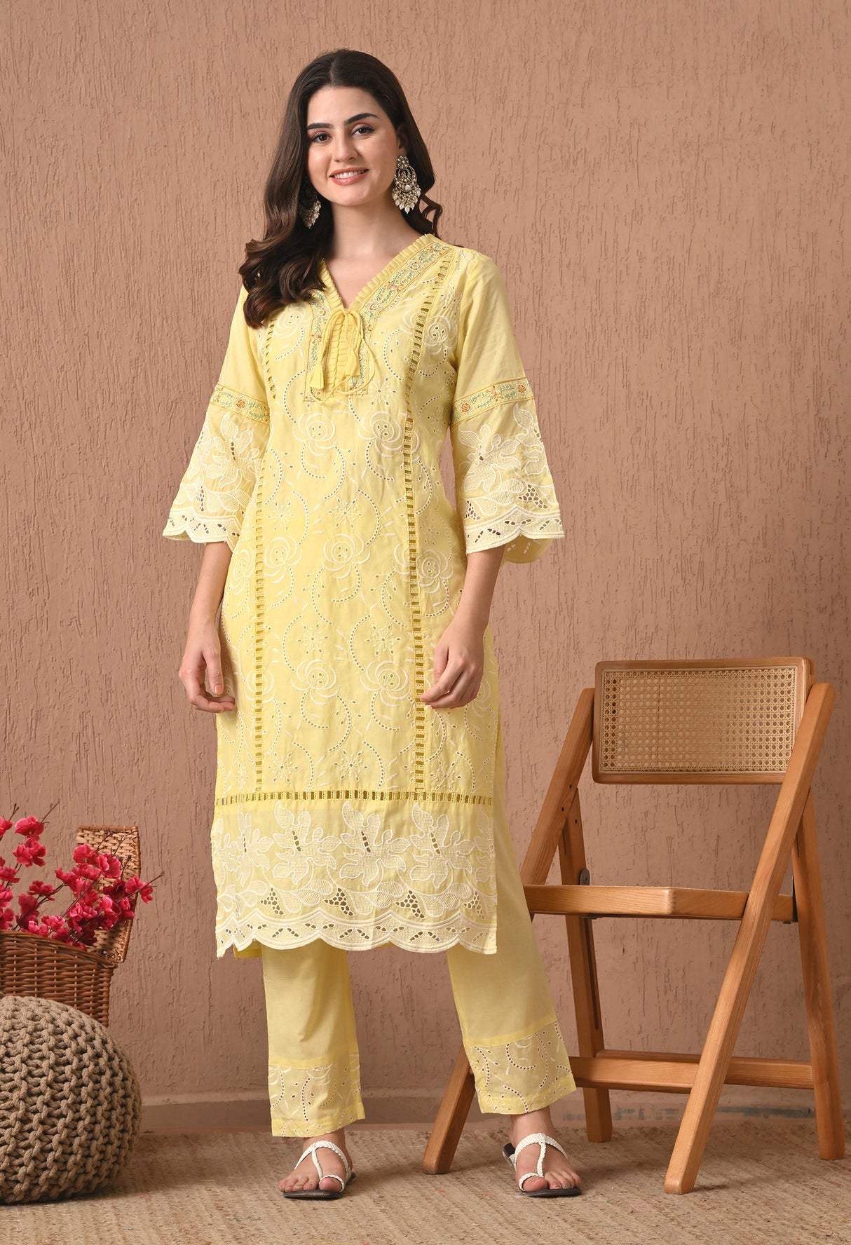 Noori Gulab - Baby Pink Embroidered Grace Set