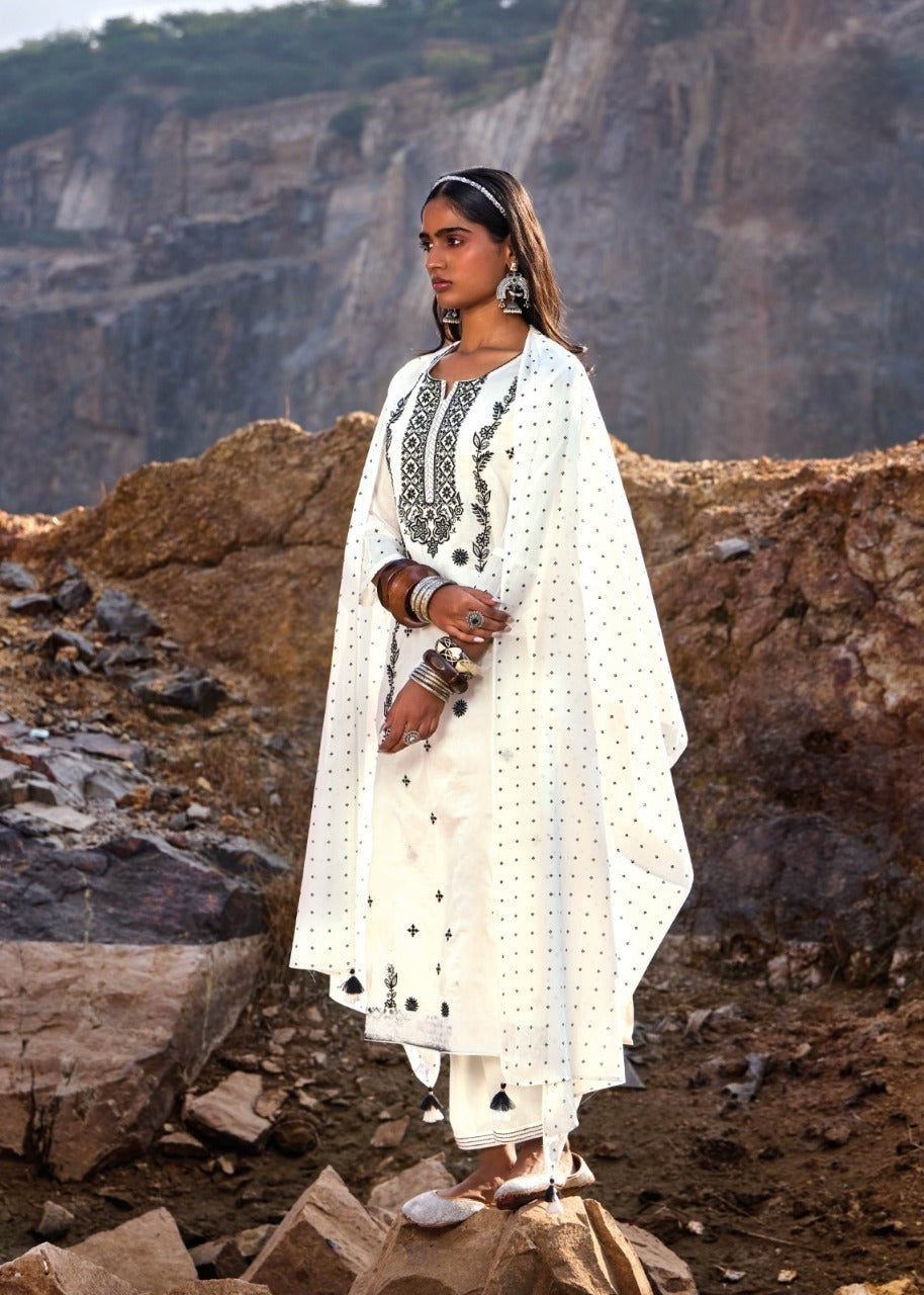 Siyahi Safed Suit Set