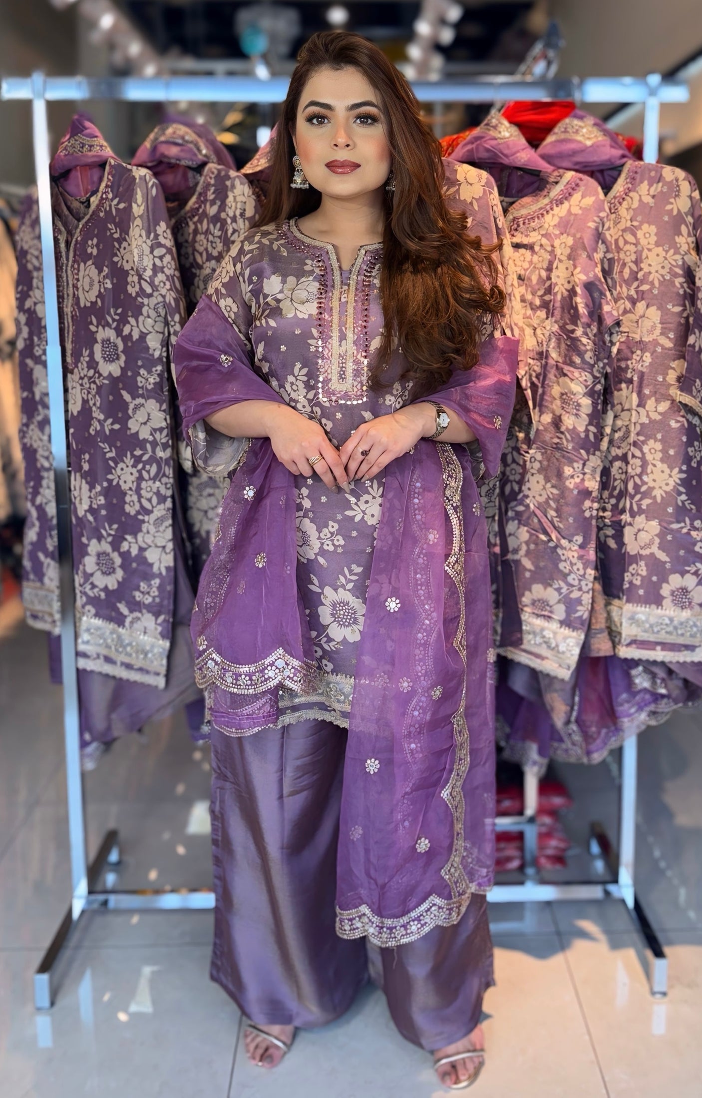 Lilac bling suit