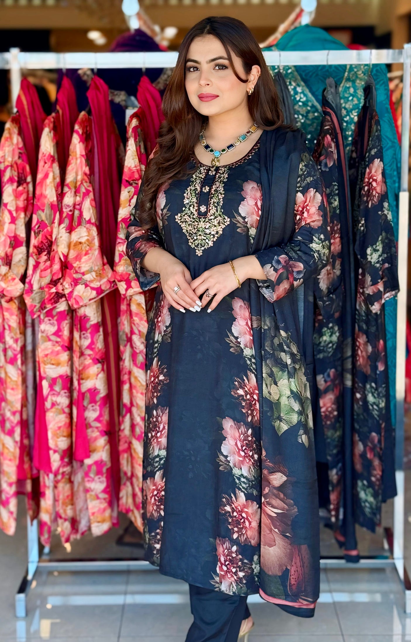 Blossom muslin suit