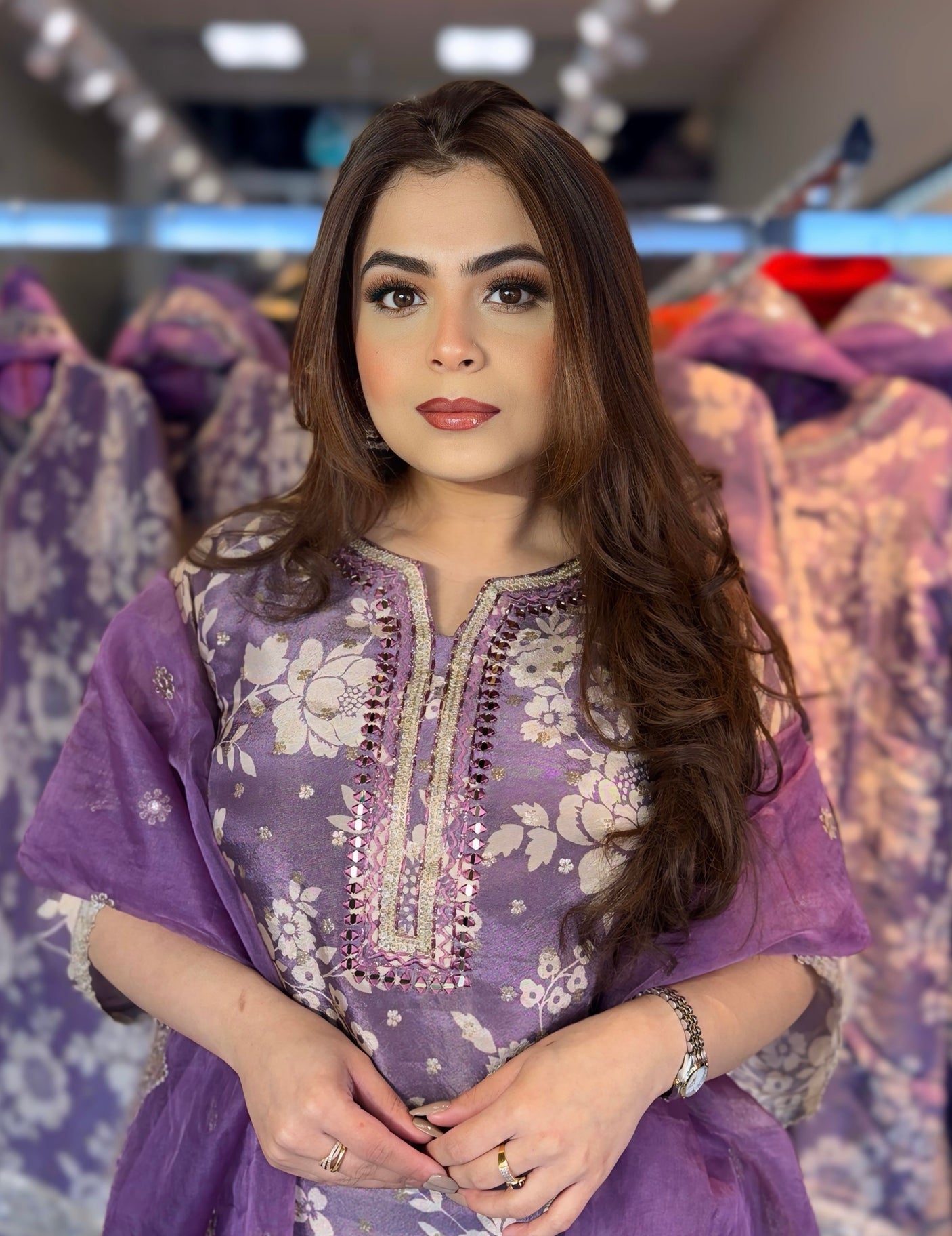 Lilac bling suit