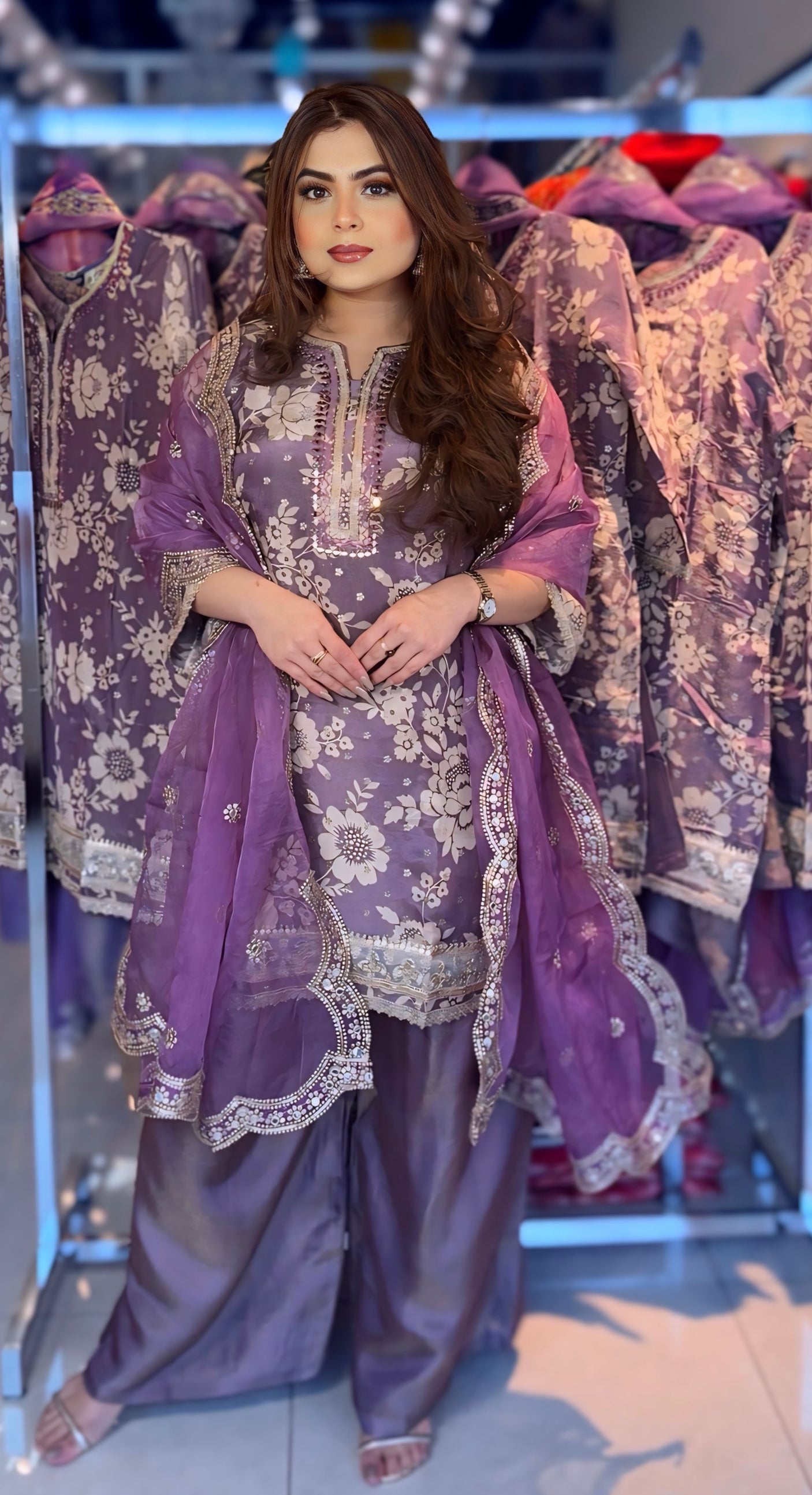 Lilac bling suit