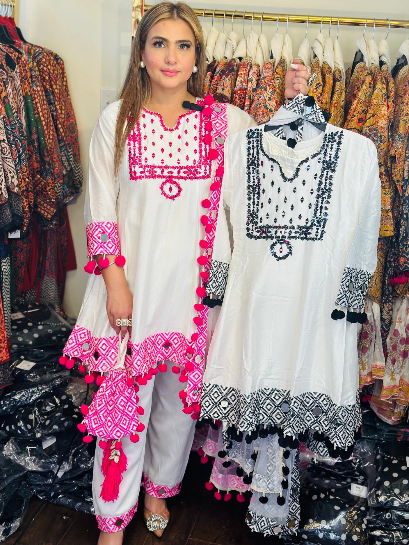 Peplum potli suit