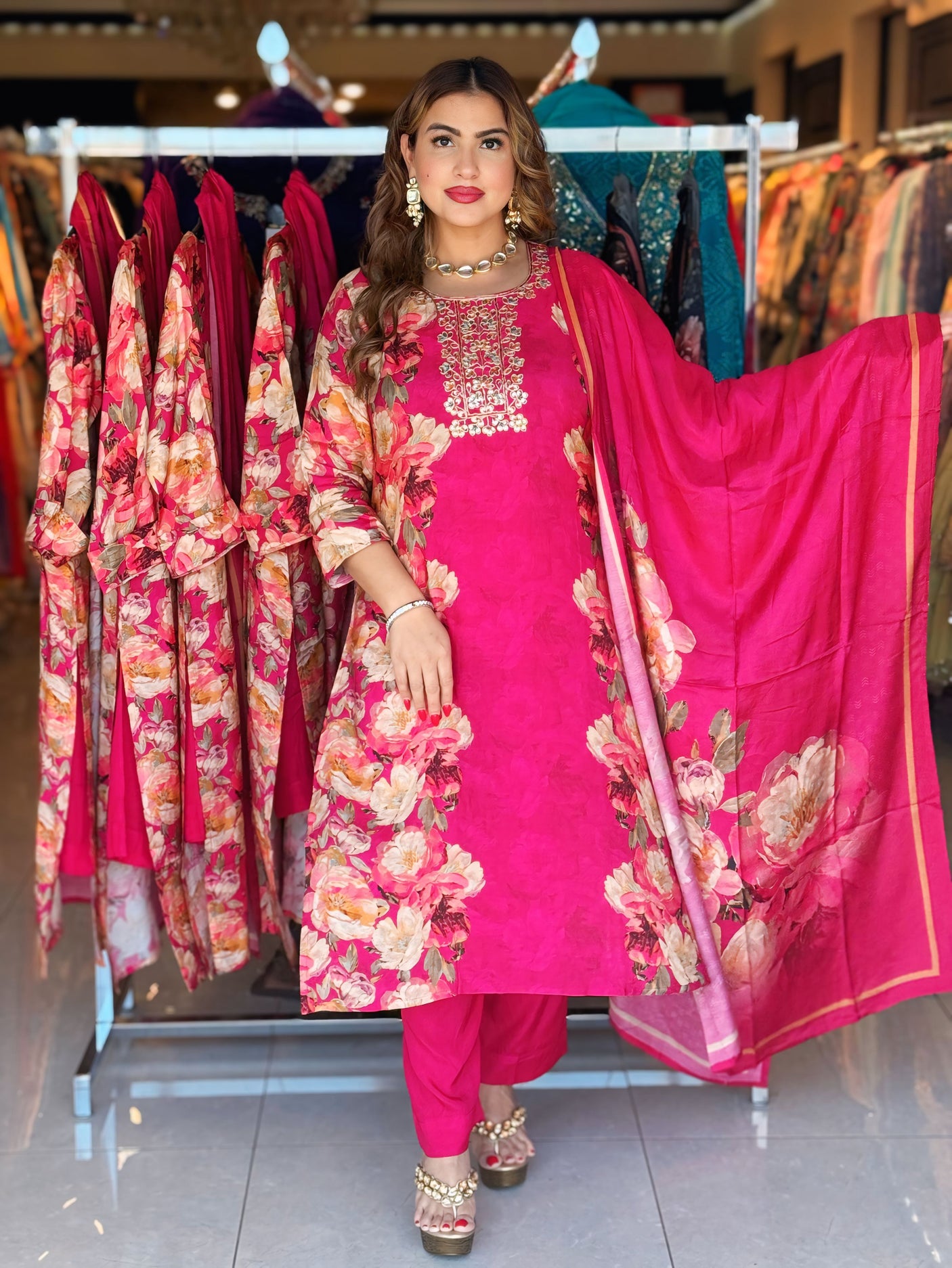 Blossom muslin suit