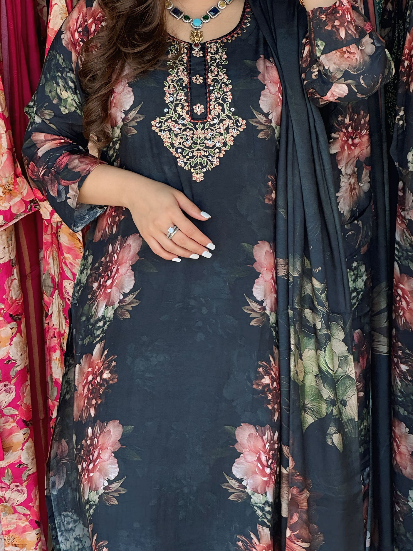 Blossom muslin suit