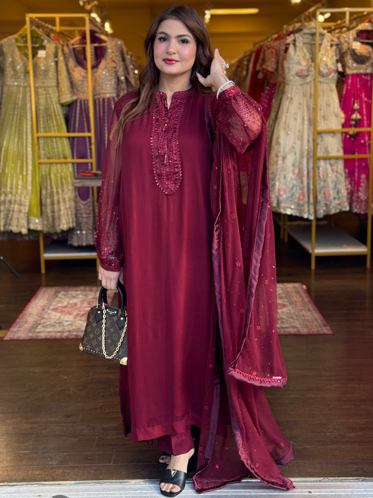 Exclusive chiffon suit