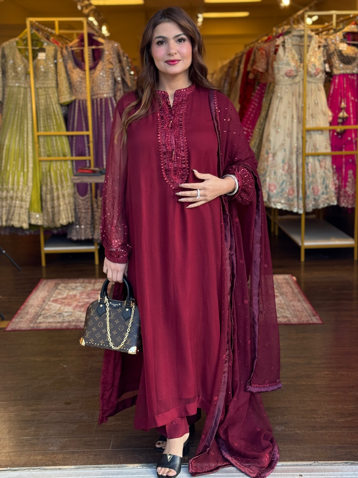 Exclusive chiffon suit