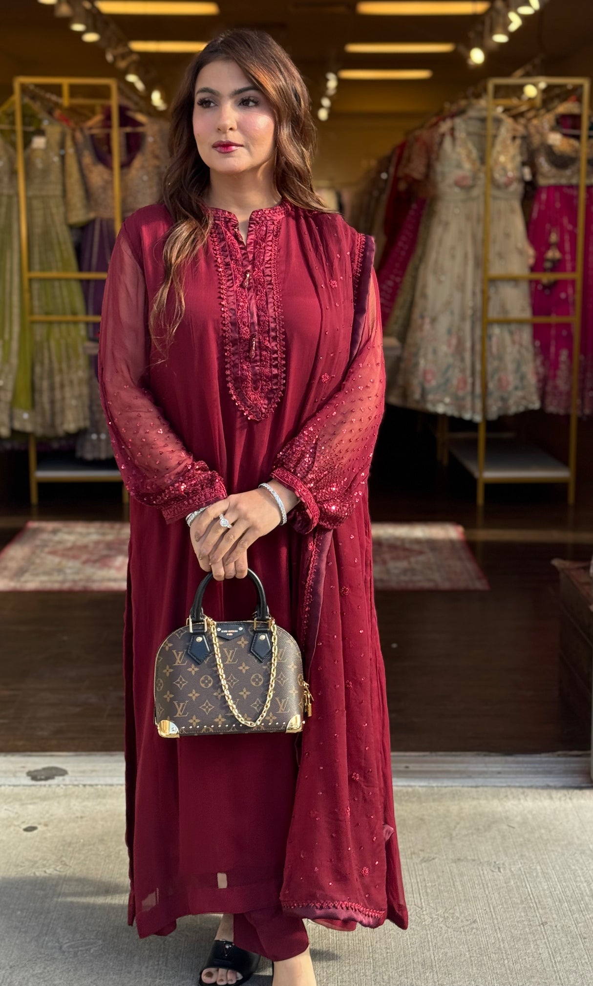 Exclusive chiffon suit