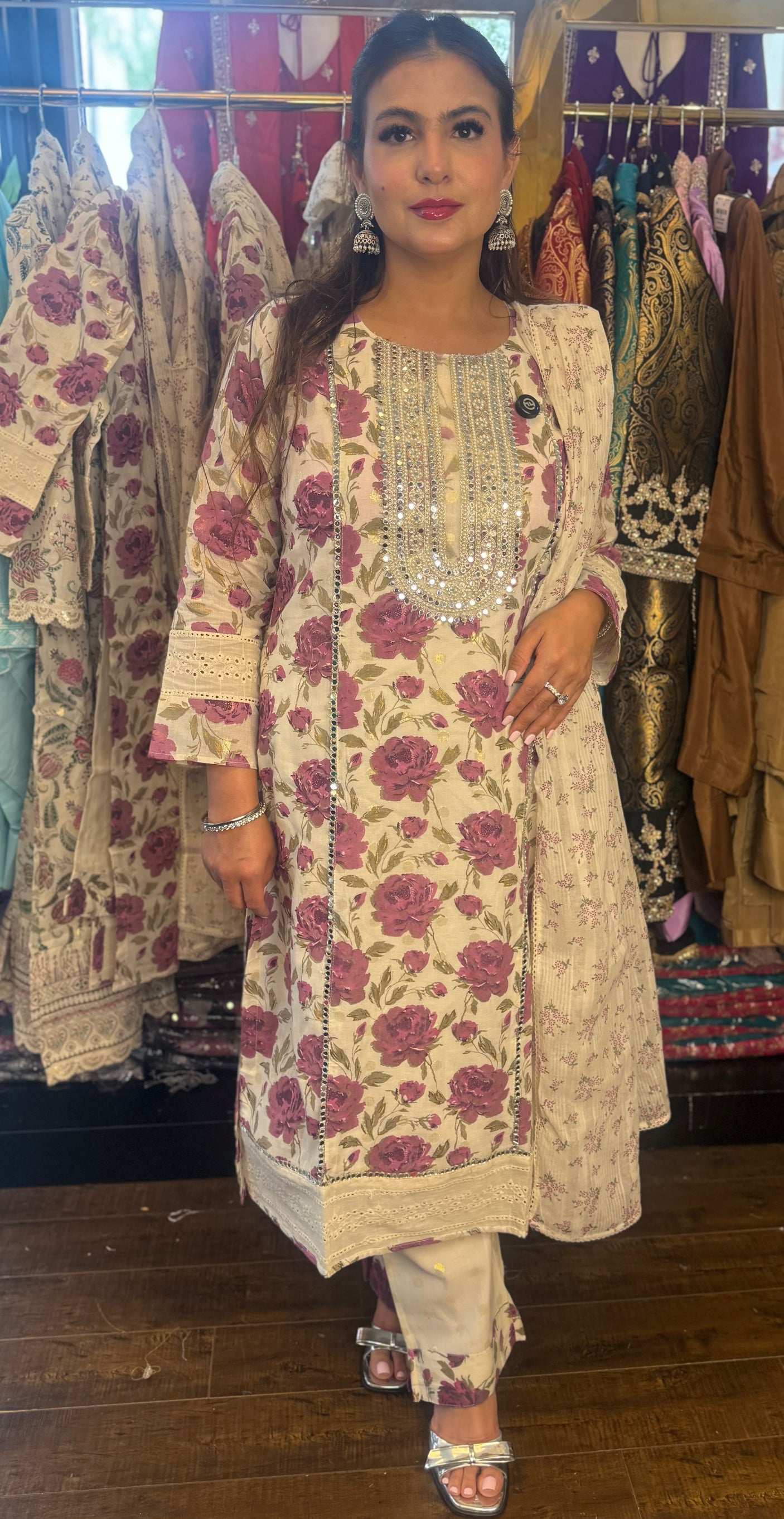 Cotton Pearl pant Suit