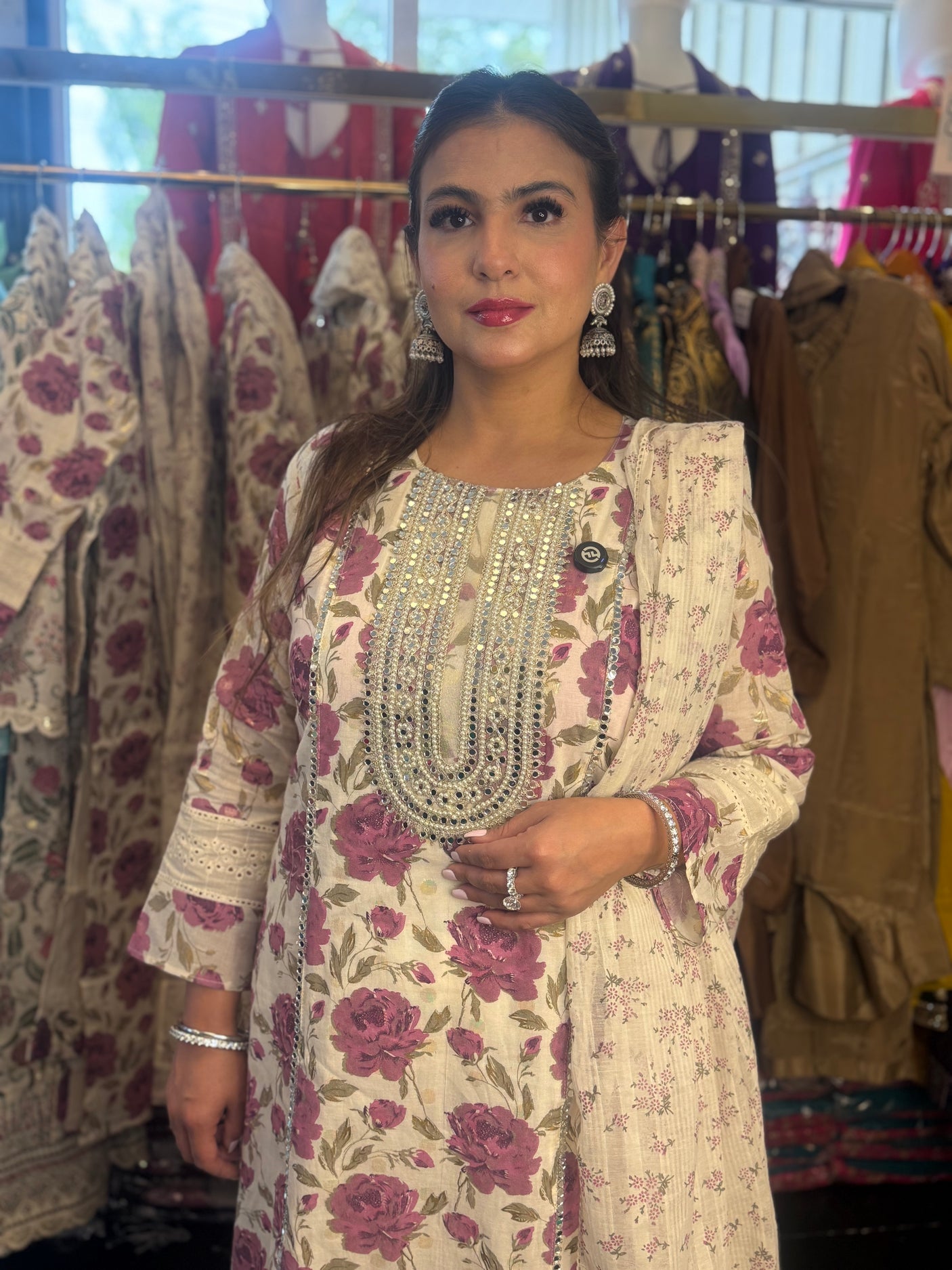 Cotton Pearl pant Suit