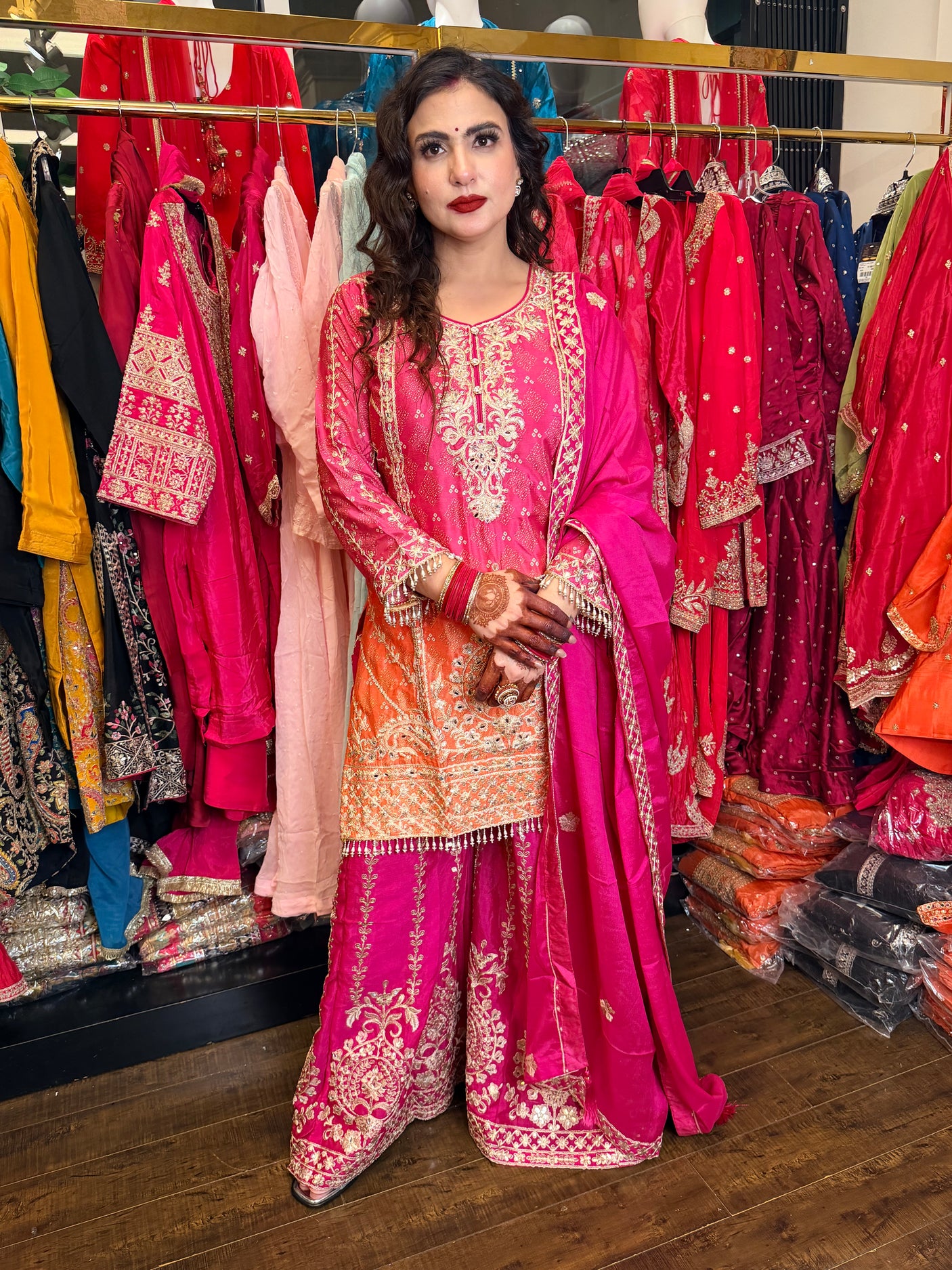 Pink Orange Sharara