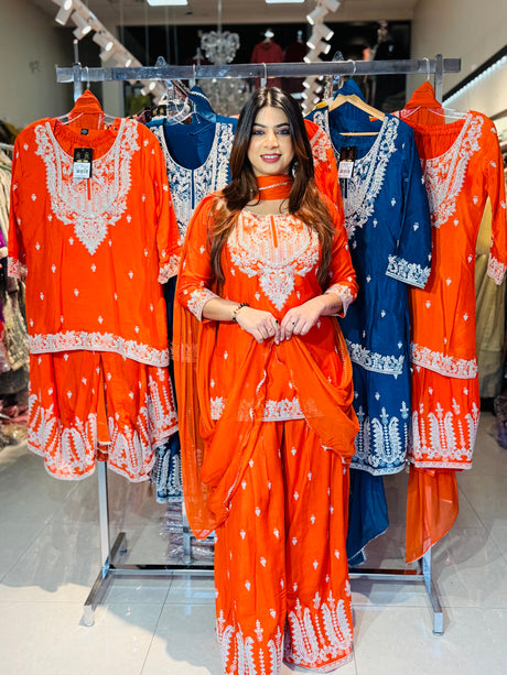 Amber Jaal Sharara Set
