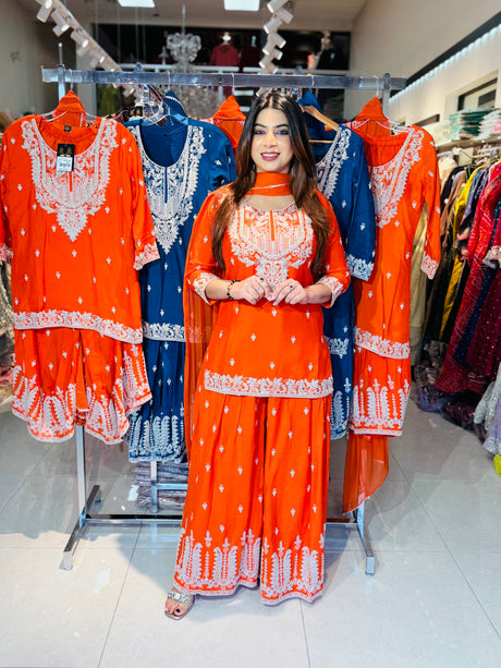 Amber Jaal Sharara Set