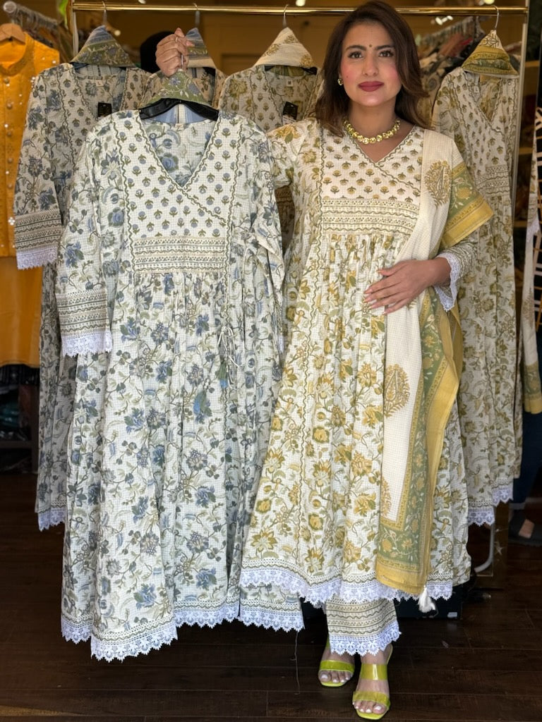 Butter trending anarkali suits- In Two shades