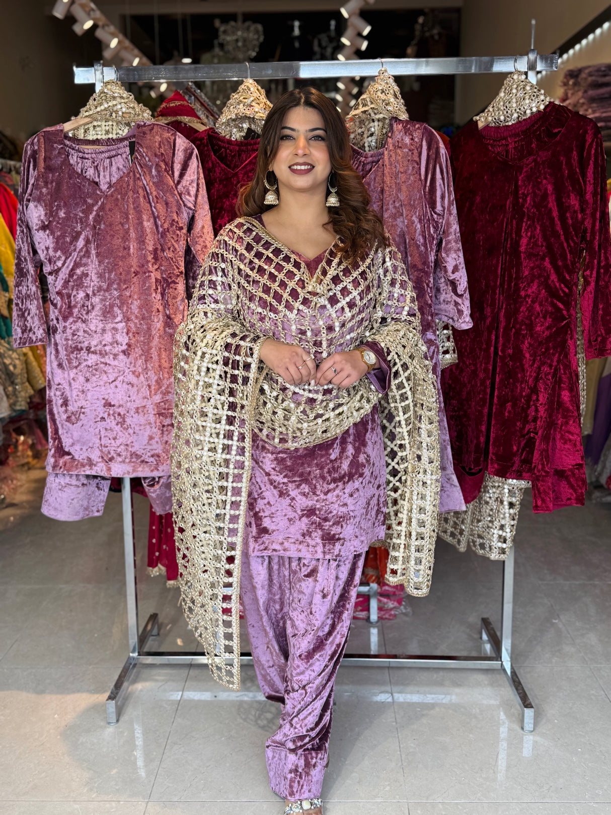 Mumtaz Mahal Jaal Dupatta Suit