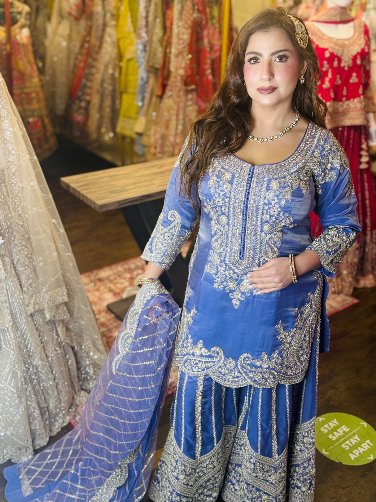 Aafreen Blue Punjabi Sharara Set