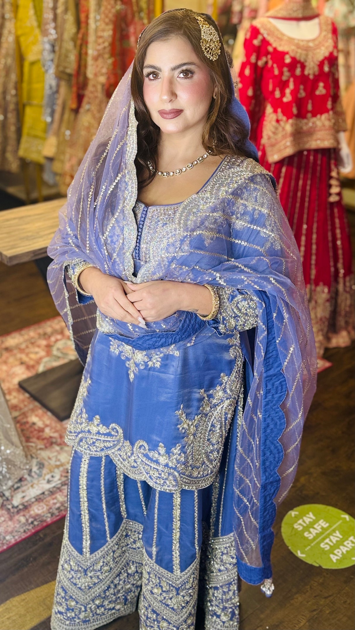 Aafreen Blue Punjabi Sharara Set