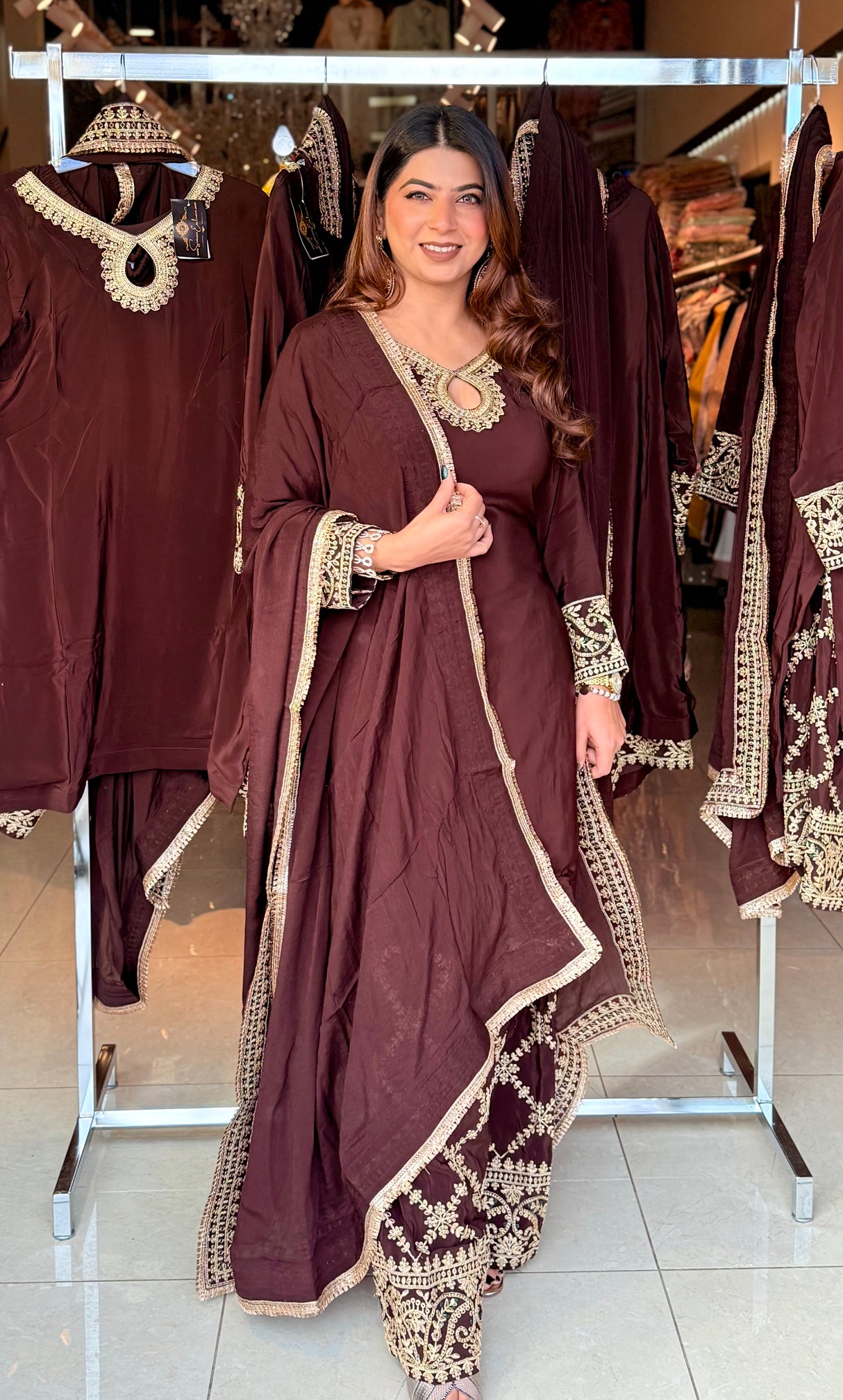 BROWN FARSHI SALWAR