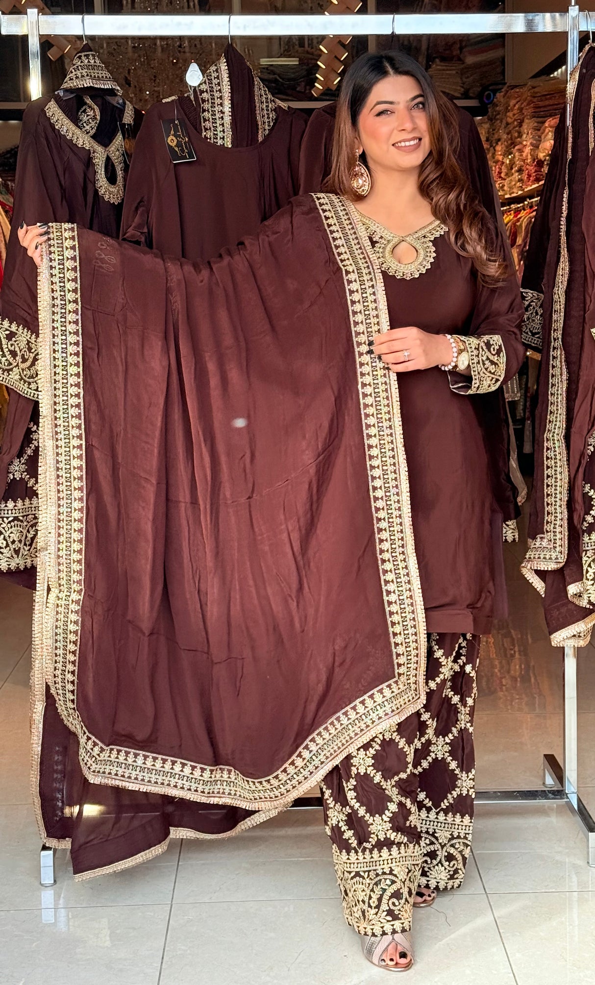 BROWN FARSHI SALWAR
