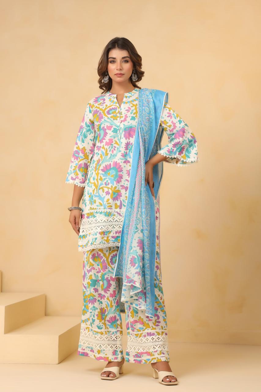 Colourful Cotton suit