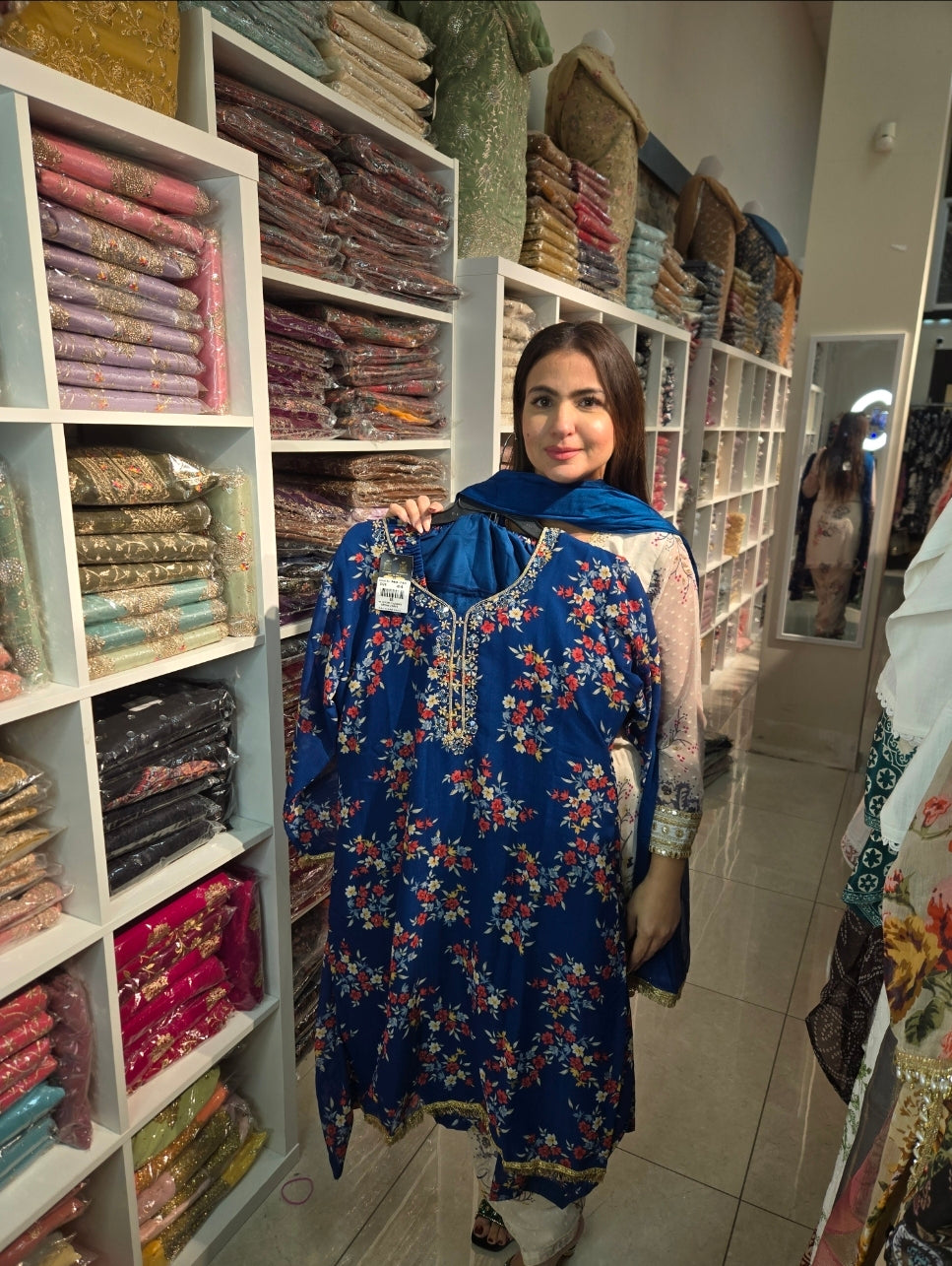 Navy Patiala Suit